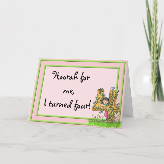 4 år gammal födelsedaginbjudan inbjudan (Framsida)