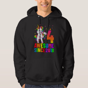 4 år gammal födelsedagsegendom i 4e födelsedagen hoodie
