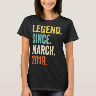 4 år gammal förklaring sedan mars 2019 4e födelsed t shirt