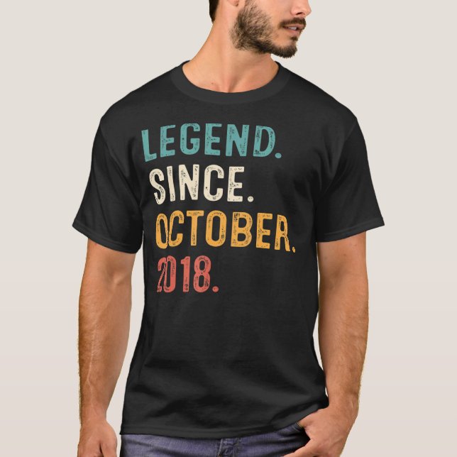 4 år gammal förklaring sedan oktober 2018 4e födel t shirt (Framsida)