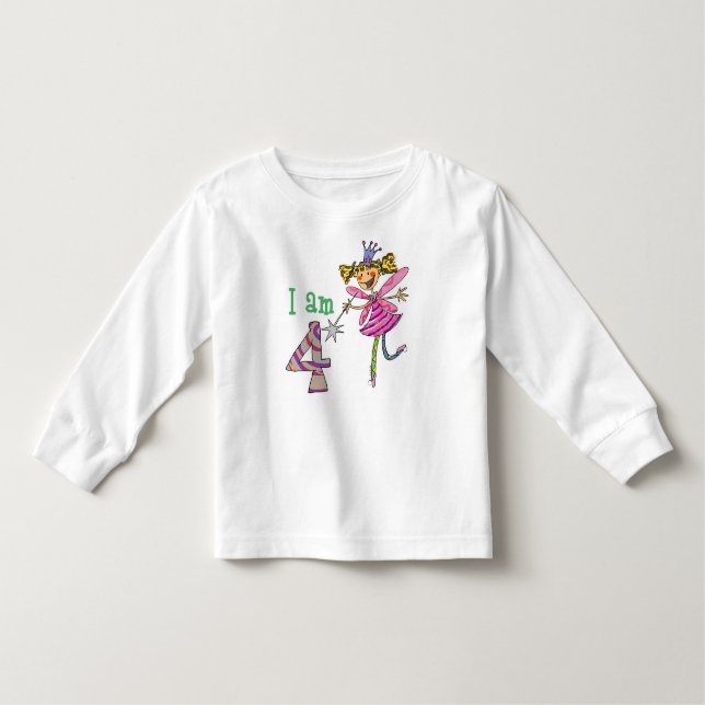4 år gammal prinsessa fairy tee (Framsida)