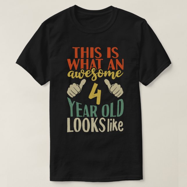 4 år gammal t shirt (Design framsida)