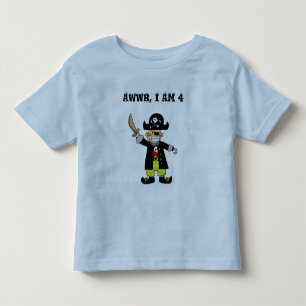 4-årig pirat-pojke t shirt