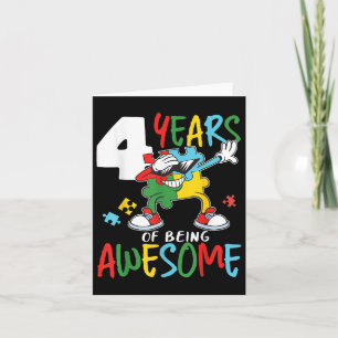 4 års ålder Autistic Boys Girl Autism Awar Kort
