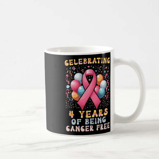 4 års cancerfri bröstcancer kaffemugg (Höger)