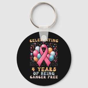 4 års cancerfri bröstcancer nyckelring
