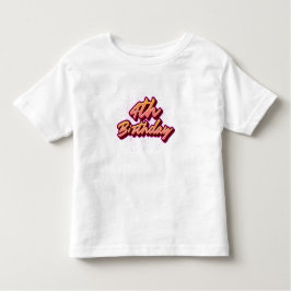 4-års födelsedag barn födelsedag t shirt
