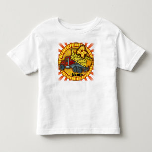 4-års födelsedags dumper födelsedag t-shirts