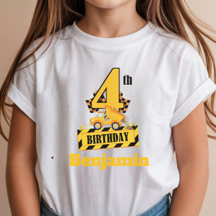 4-års födelsedagsdump Druck konstruktionstema Part T Shirt