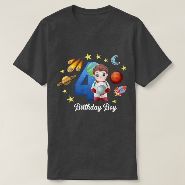 4 års födelsedagspresent t shirt (Design framsida)
