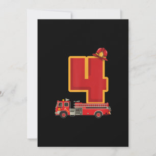 4 års gamla födelsedagsgåvor Firefighter Julkort