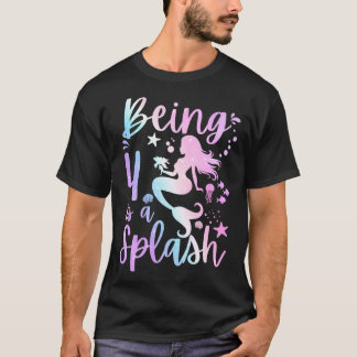 4 års gammal 4:e Sjöjungfruns födelsedag under Sea T Shirt