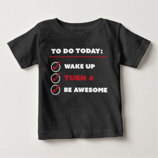 4 års gammal födelsedag att göra lista tee shirt