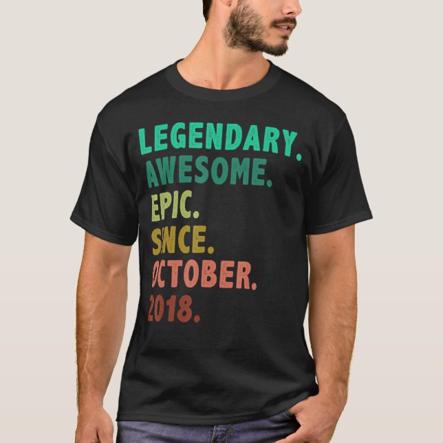 4 års gammal förklaring sedan oktober 2018 4e föde t shirt (Framsida)