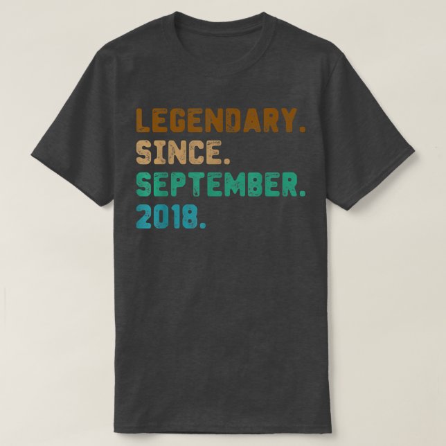 4 års gammal presentförklaring sedan september 201 t shirt (Design framsida)