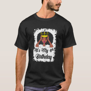 4 års gammal svart Melanin Women Girl Det är min f T Shirt