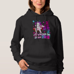 4 års gammal Unicorn Flossing 4e födelsedagen Girl T Shirt