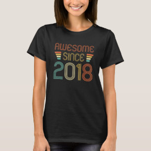 4 års gammal Vintage 2018 Classic 4e födelsedagen T Shirt