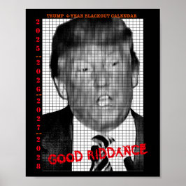 4 ÅRS TRUMP BLACKOUT CALENDAR POSTER