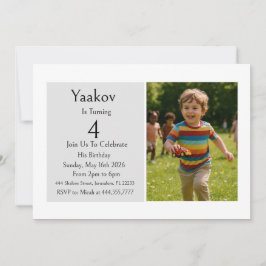 4-årsdag Personlig Enkel Minimalistisk  Tack Kort