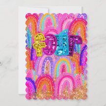 4-årsdag Rainbow Sequin