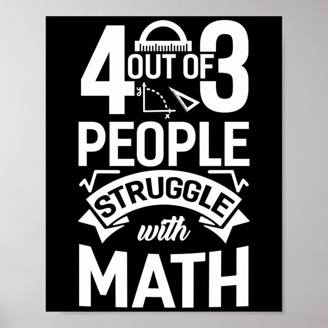 4 av 3 personer som kämpar med matematiklärare poster (Framsidan)