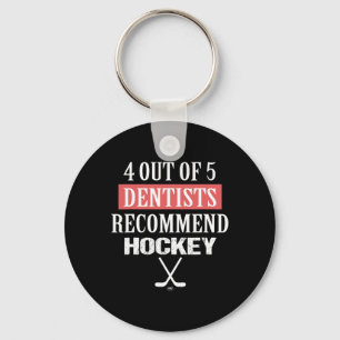 4 av 5 tandläkare rekommenderar hockey rolig ishoc nyckelring
