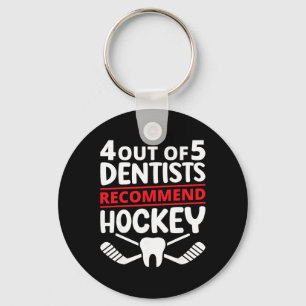 4 av 5 tandläkare rekommenderar ishockey roligt oc nyckelring