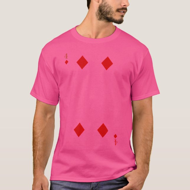 4 Av Dymonds Halloween-spelkort Cosplay T Shirt (Framsida)