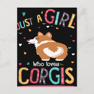 4 Bara en flicka som Kärlek Corgi Vykort