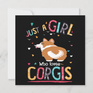 4 Bara en tjej som älskar Corgi Inbjudningar