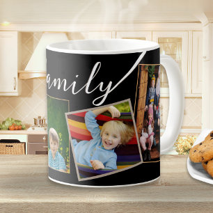 4 bilder Anpassad familjeinspirerad fotokollage Kaffemugg