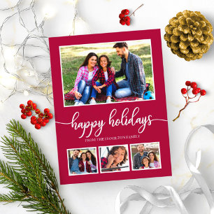 4 bilder kollage God jul Modern jul Vykort