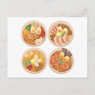 4 Blås av Ramen-vykort Vykort