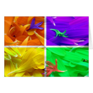 4 BLOMMIGTAR HÄLSNINGSKORT