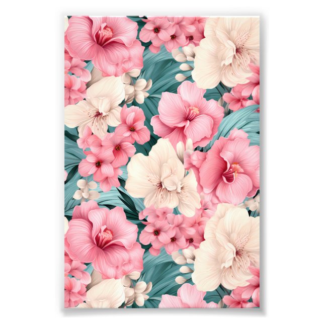 #4-Blommönster Fototryck (Framsidan)