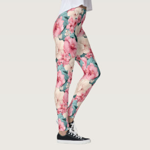 #4-Blommönster Leggings