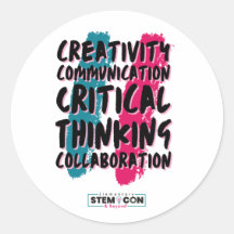 4 C av STEM Round Sticker