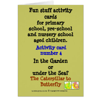 4 caterpillaren till fjärilen OBS kort