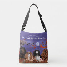 4 Cavalier Kung Charles med Löv Tote Bag