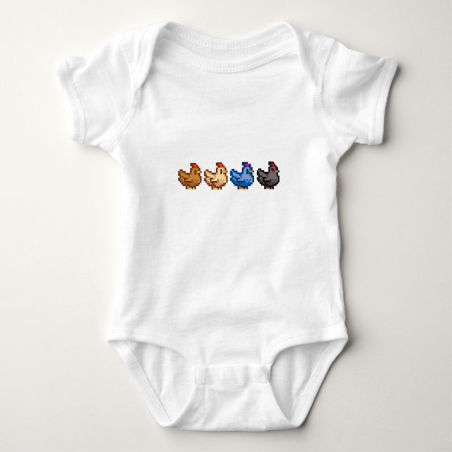 4 Chickens Stardew Valley T Shirt (Framsida)