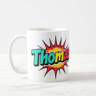 4 Color Thomas 1 - Retro Comic Kaffemugg