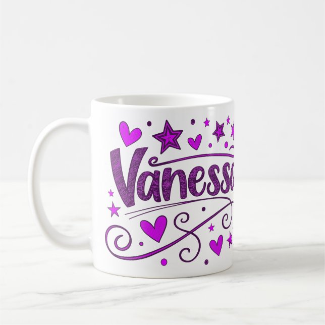 4 Color Vanessa 1 - Doodle Kaffemugg (Vänster)