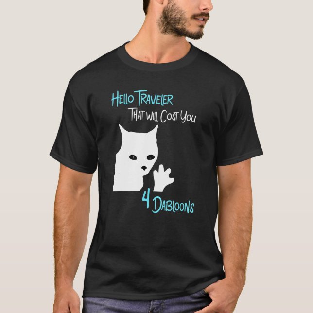 4 Dabloons Katt - Hej Vän T Shirt (Framsida)