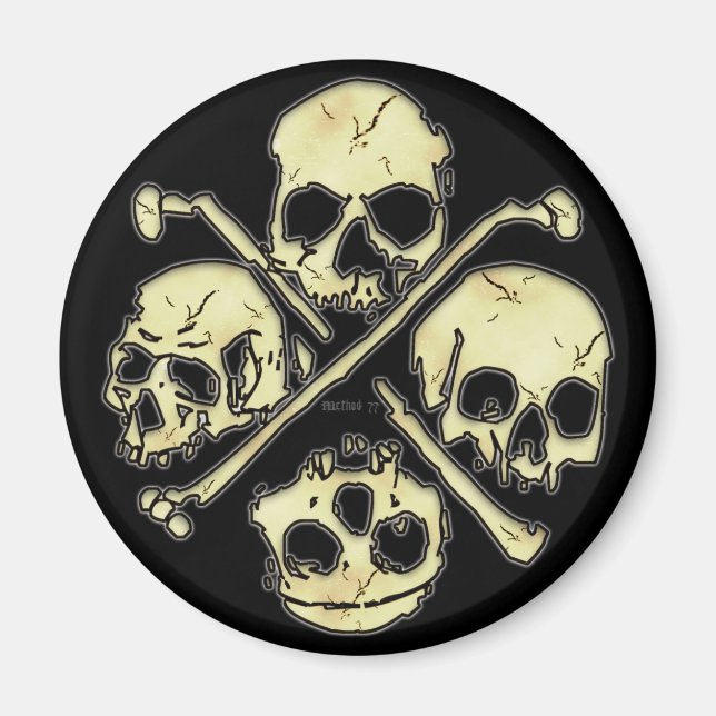 4 Döskallar Magnet (Framsidan)