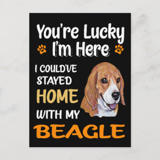 4 Du är ett lyckligt hem med min beagle Vykort