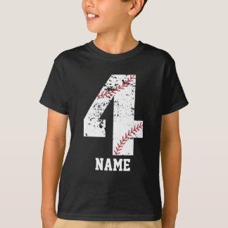 4:e basebolldagen till skjorta med baseball party- t shirt