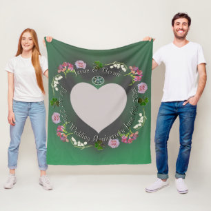 4:e Blommigten, 22:a Grönten Bröllop-årsdagen Ull Fleecefilt