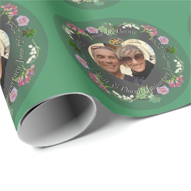 4:e blommigtens fruktjubileum Papper Presentpapper (Rullad Hörn)