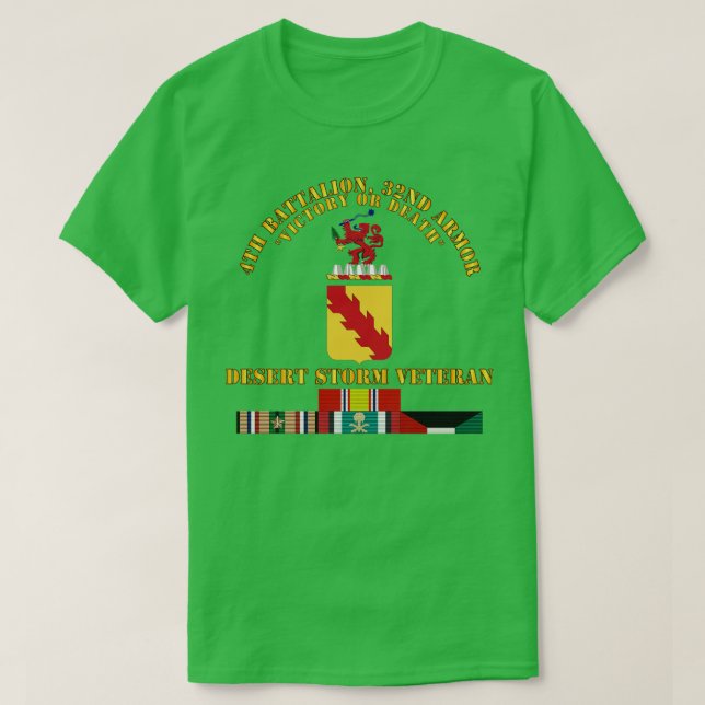 4:e Bn 32:a armor Desert Storm Veteran T Shirt (Design framsida)